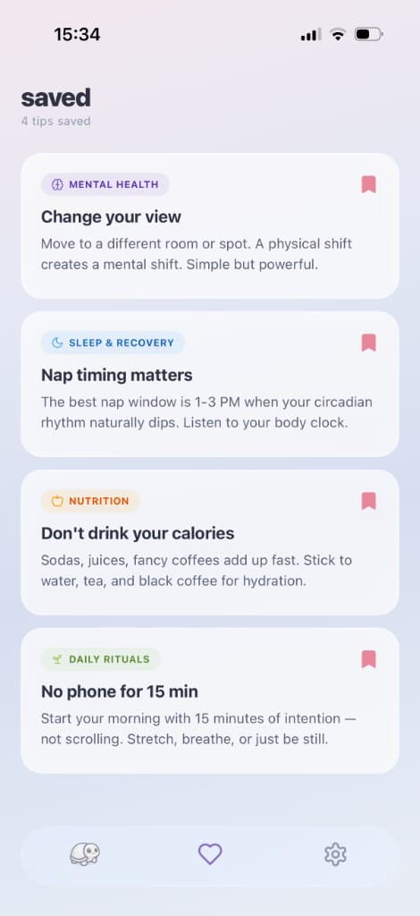 Yasumi app screenshot