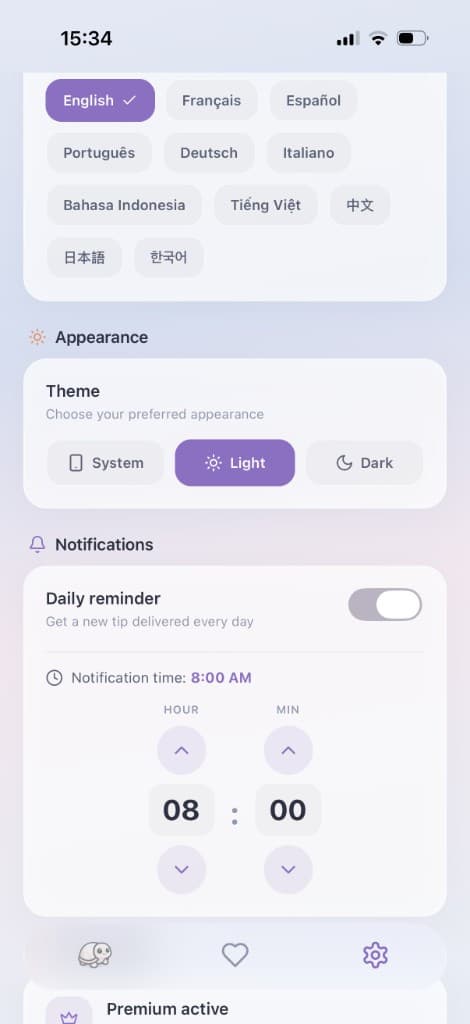 Yasumi app screenshot